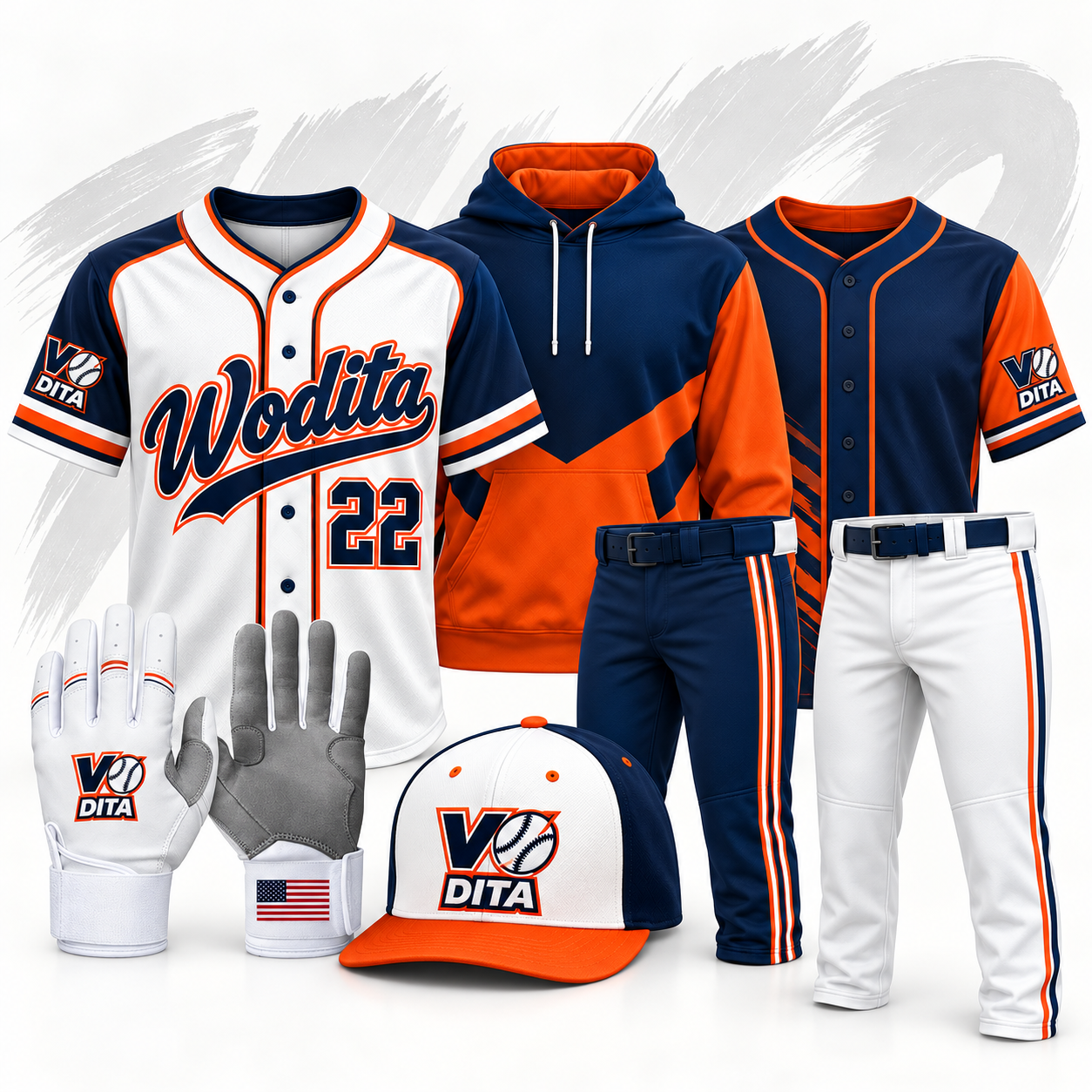 Package B custom Wodita baseball uniform set